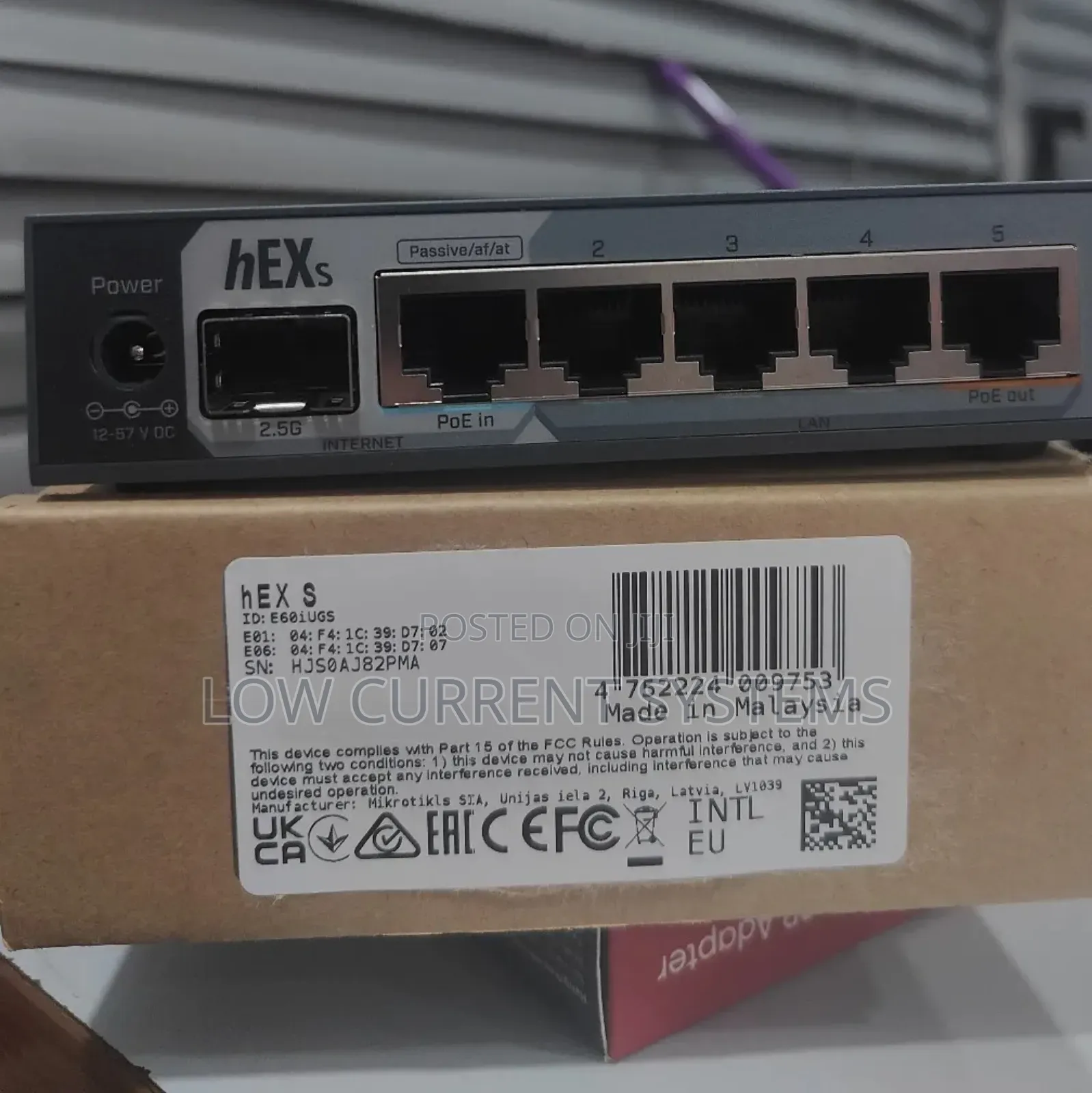 Mikrotik Hex S New 2025 E60iugs  Router Board With Sfp 2.5g Hotspot