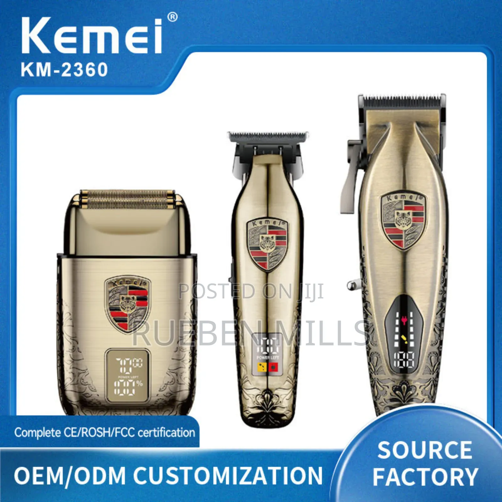 Elegant Complete Set Cordless Hair Clipper Barbering Shaving Machine