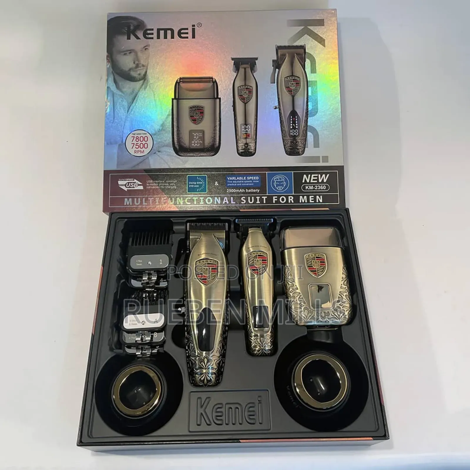 Multipurpose Three in One Full Set Barbering Machine Hair Clipper