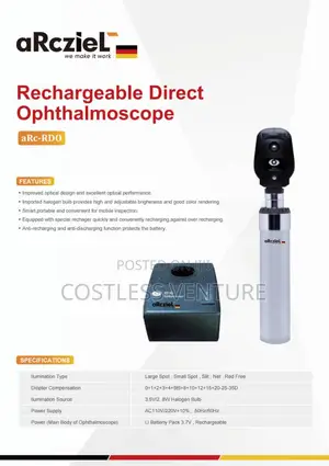 Arcziel Rechargeable Direct Ophthalmoscope