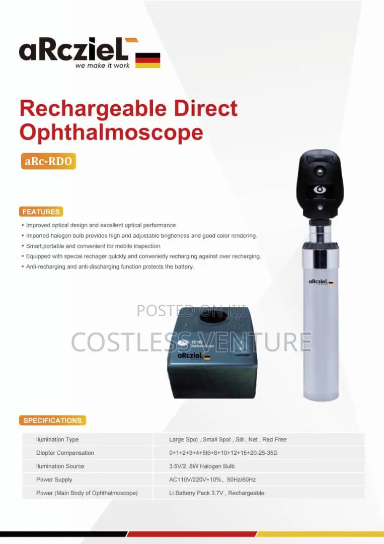 Arcziel Rechargeable Direct Ophthalmoscope