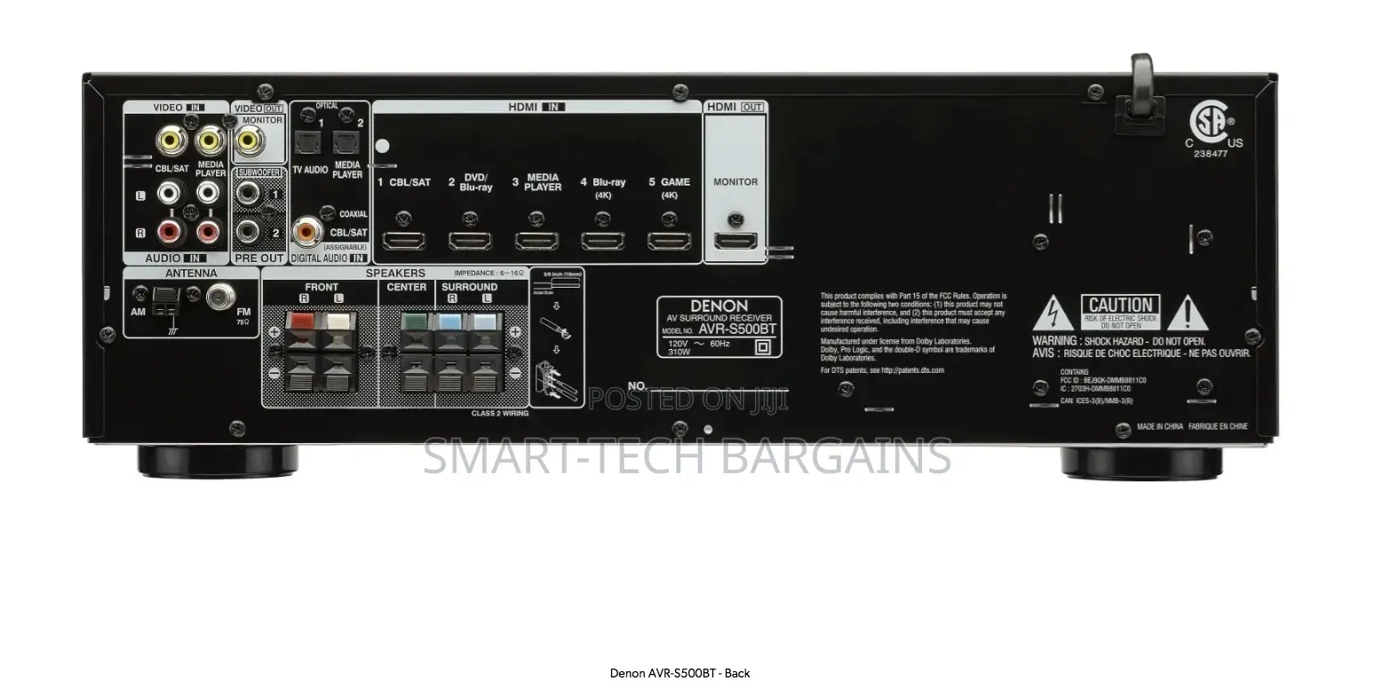 Denon Avr-S500bt 5.2-Channel | Bluetooth | Usb
