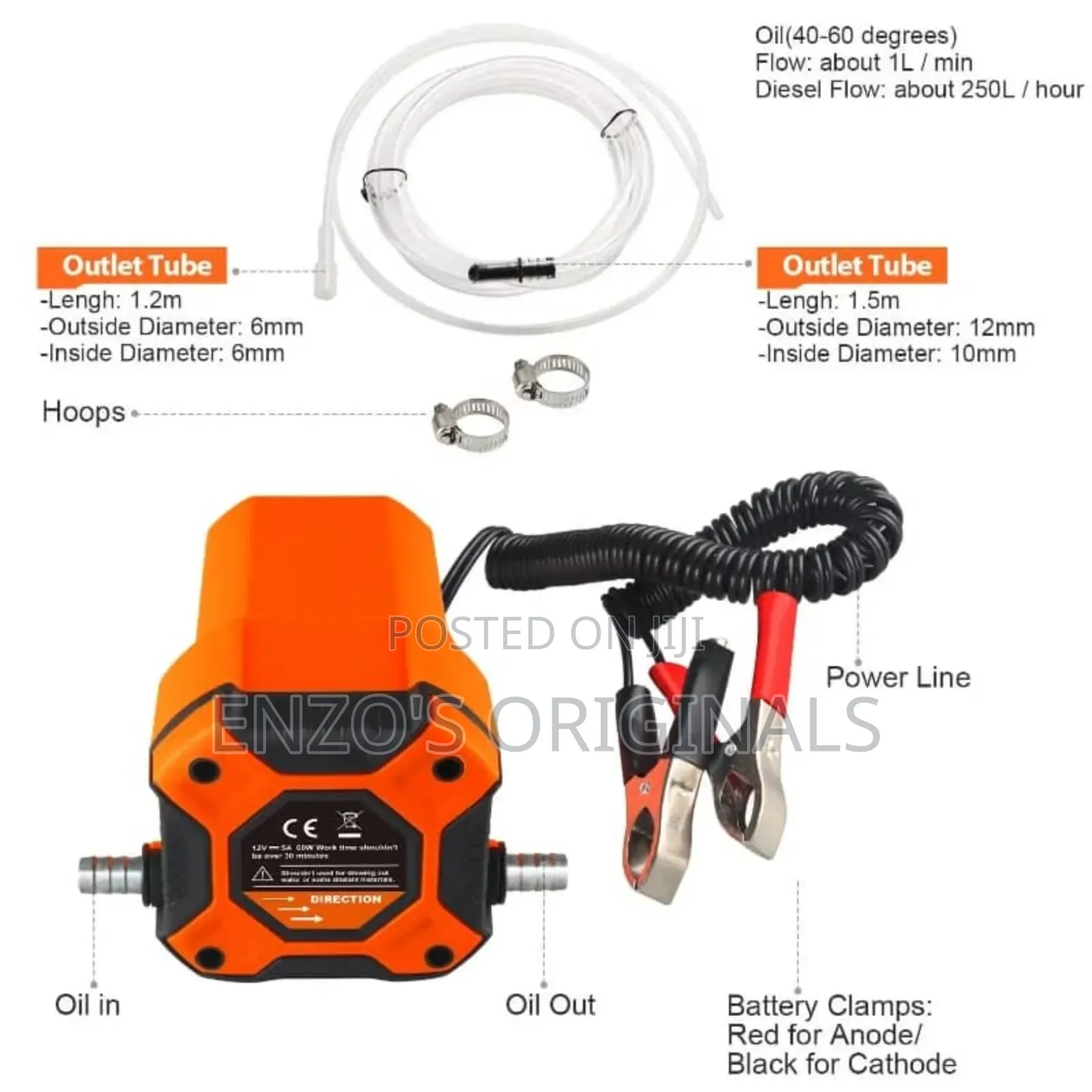 Electric Fluid Pump Oil Pump Fuel Extractor And Delivery Pump 12v