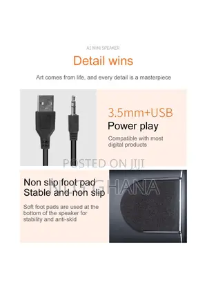 3.5mm+Usb Mini Square Wired Speaker Computer Multimedia.