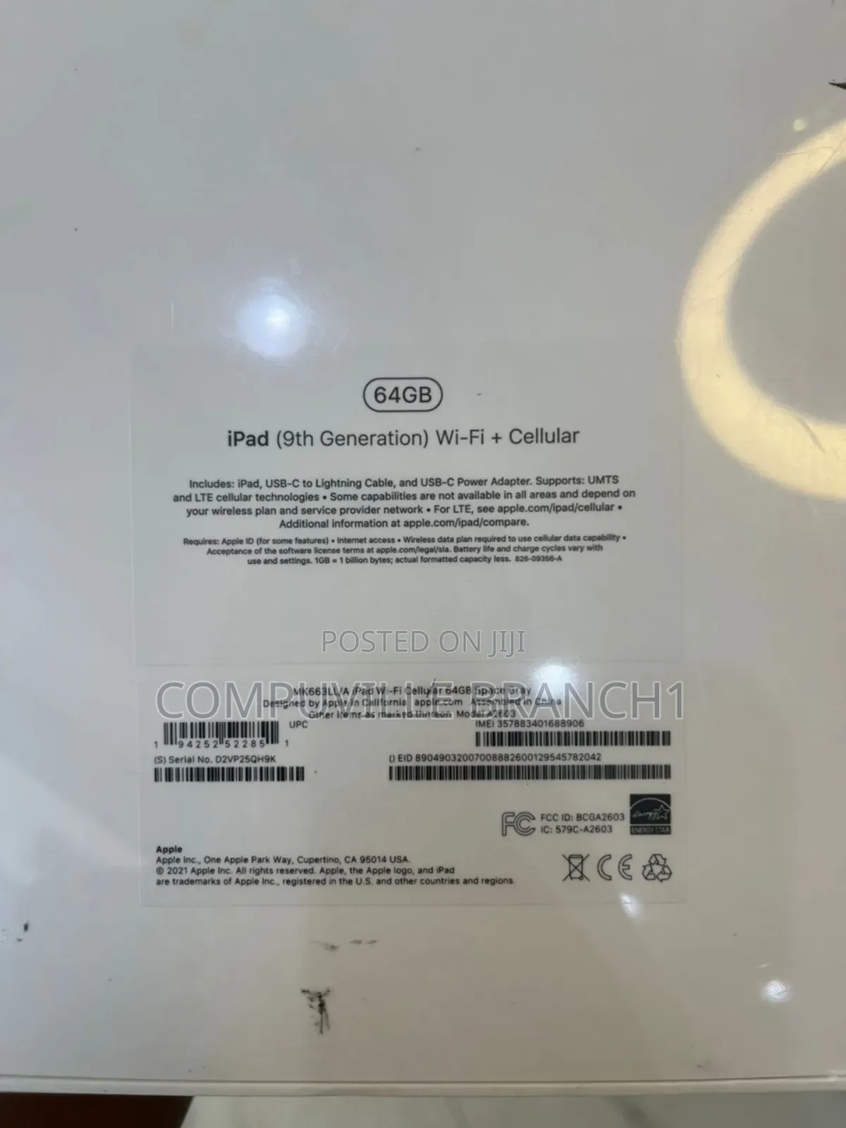 New Apple iPad 10.2 (2021) 64 GB Gray