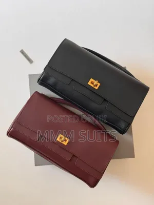 Quality Balenciaga Leather Ladies Hangbag in Black and Brown