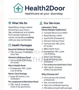 Healthcare and Lab Testing at the Comfort of Your Home and Office