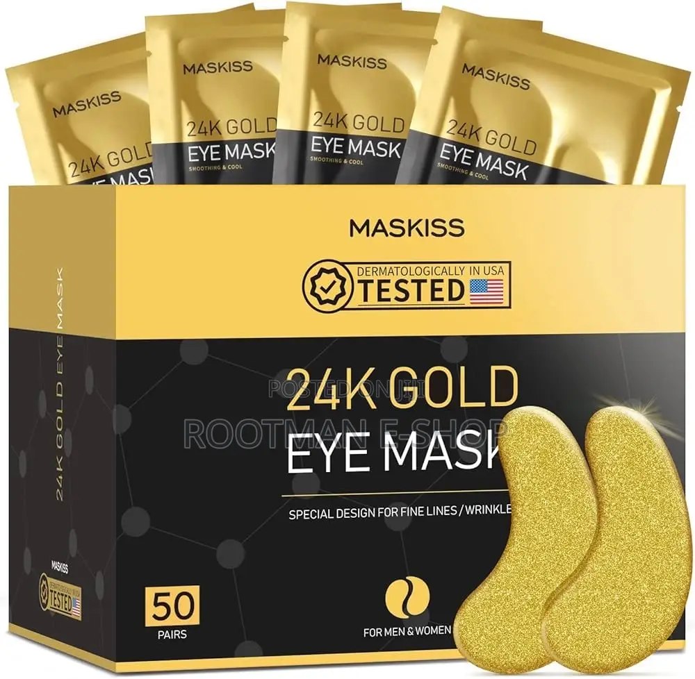  Gold Under Eye Patches (50 Pairs), Eye Mask, Collagen Skin Care