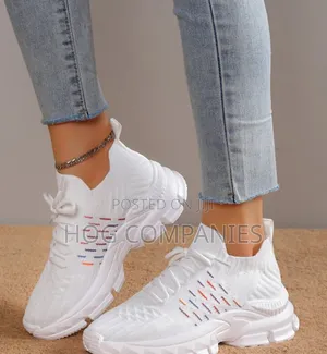 Ladies Lace-Up Striped Sports Shoes - Fast Delivery in 2 Hours