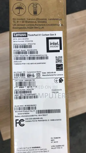 New Laptop Lenovo ThinkPad X1 Carbon 16GB Intel Core I7 SSD 512GB