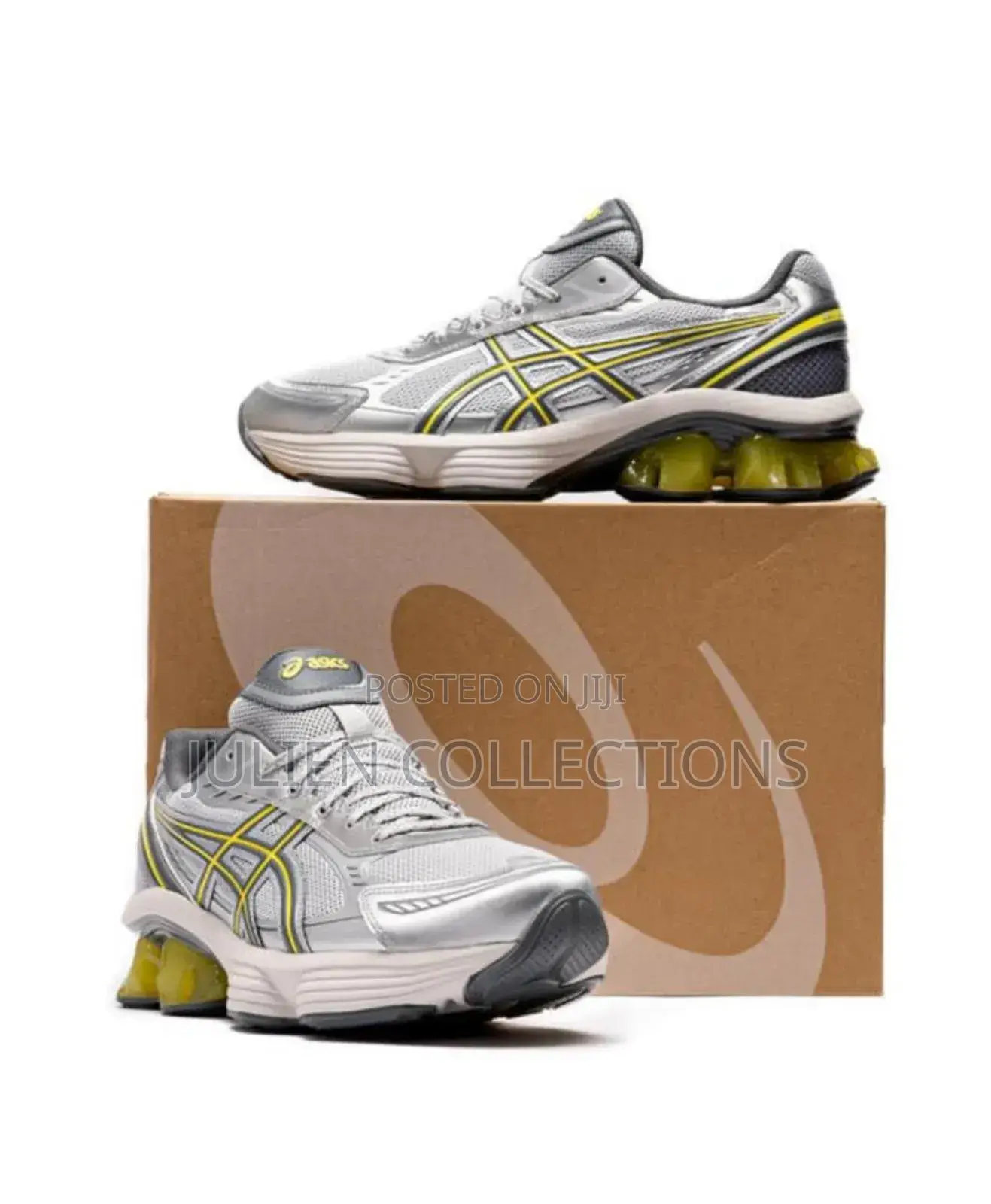 Asics Gel Kinetic Lemon Green N Silver
