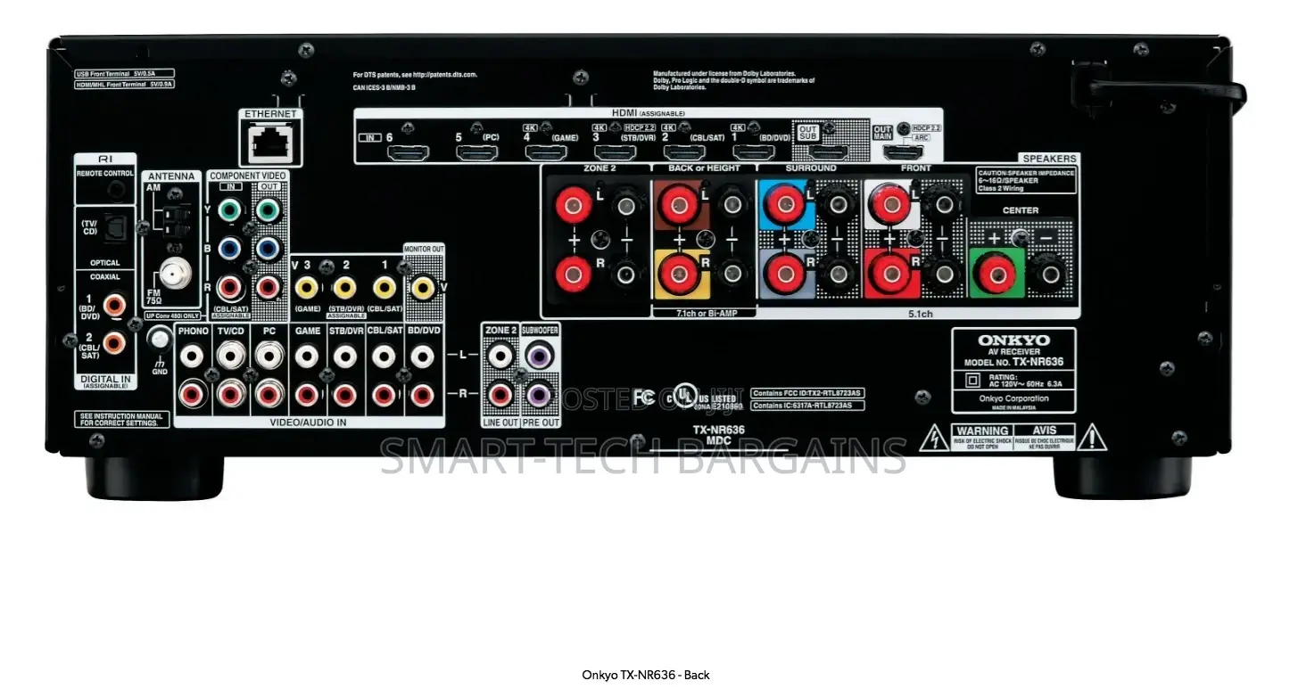 Onkyo Tx-Nr636| 7.2-Ch | Wi-Fi | Bluetooth | Airplay | Atmos