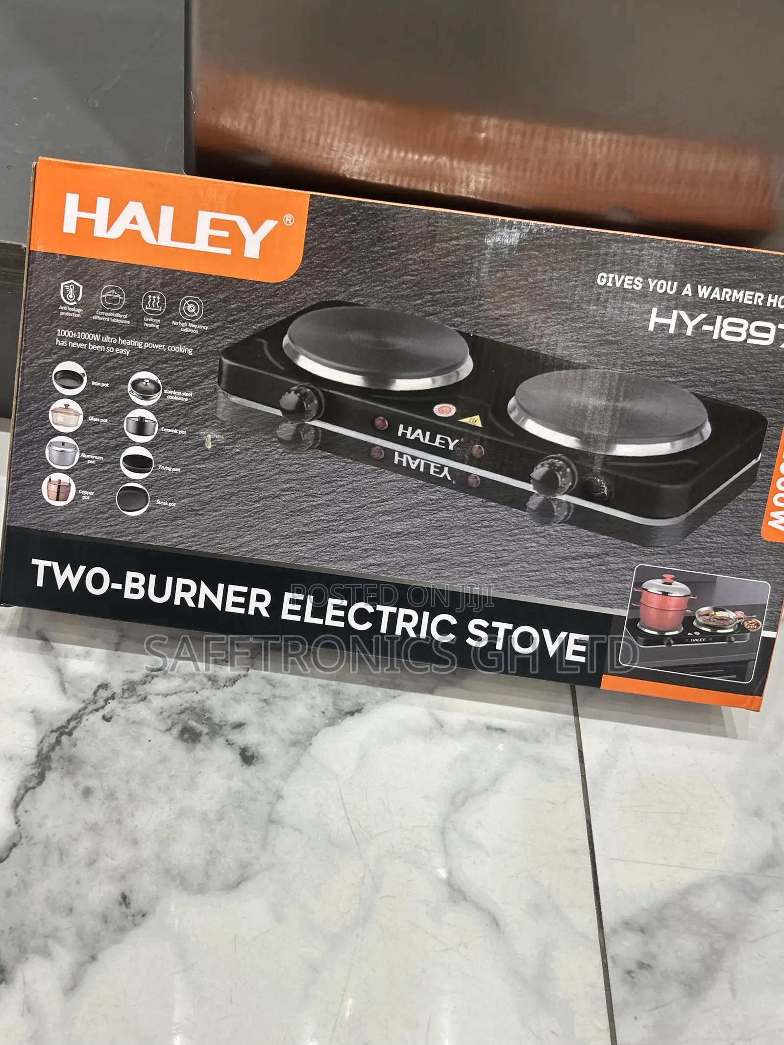 Classic Black Haley Hy-1897 Electric • Plate 2 Hub 2000 Watts