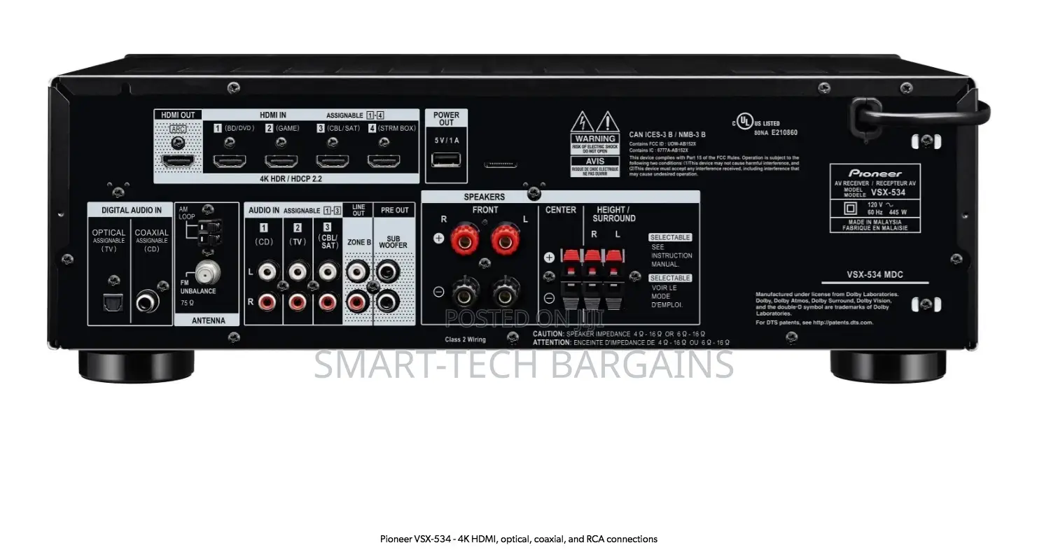 Pioneer VSX-534 | 5.2-Ch | Bluetooth | Atmos