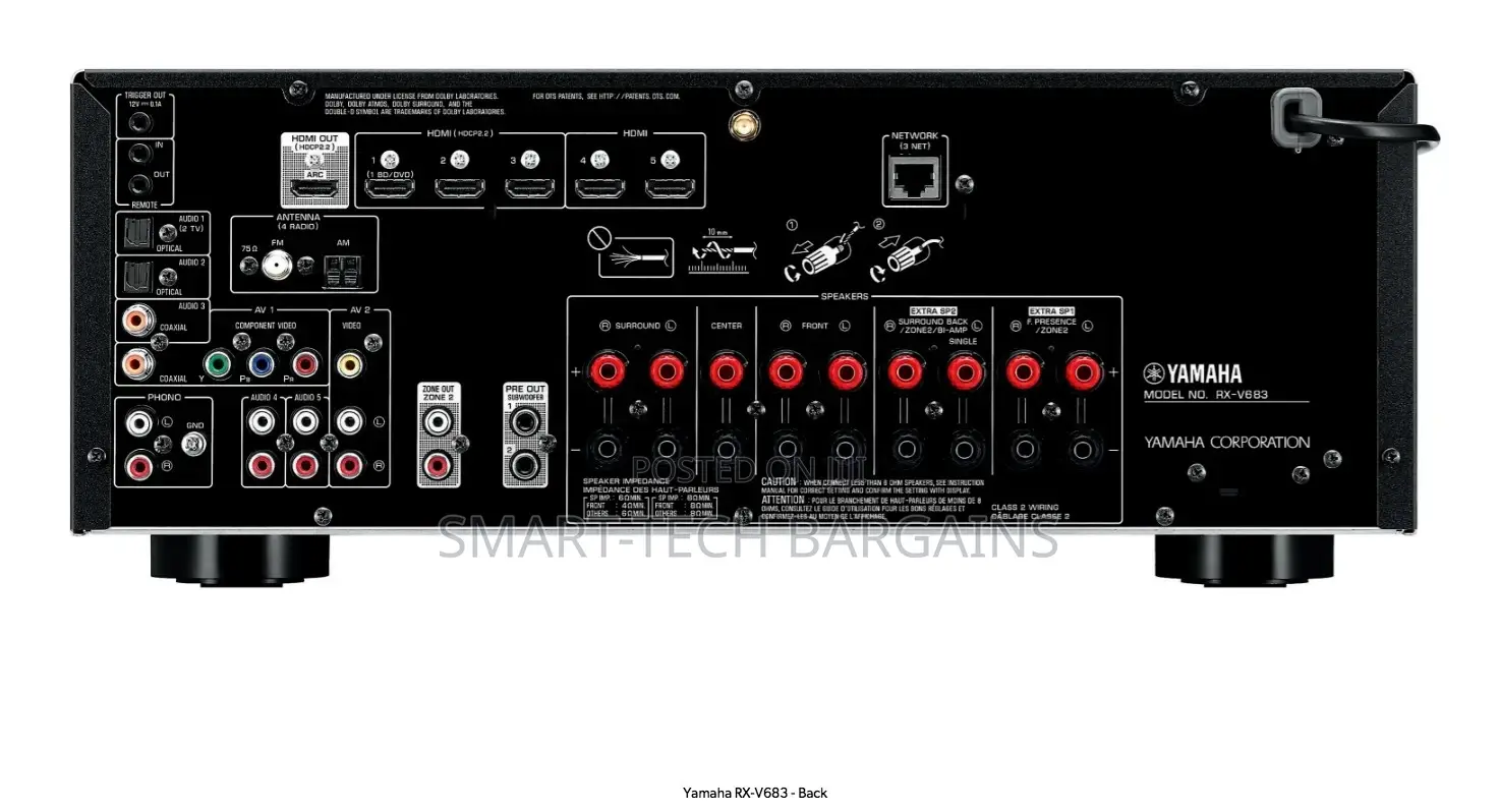 Yamaha Rx-V683 | 7.2-Ch | Wi-Fi, Bt, Airplay, Atmos, Dts:X, Musiccast