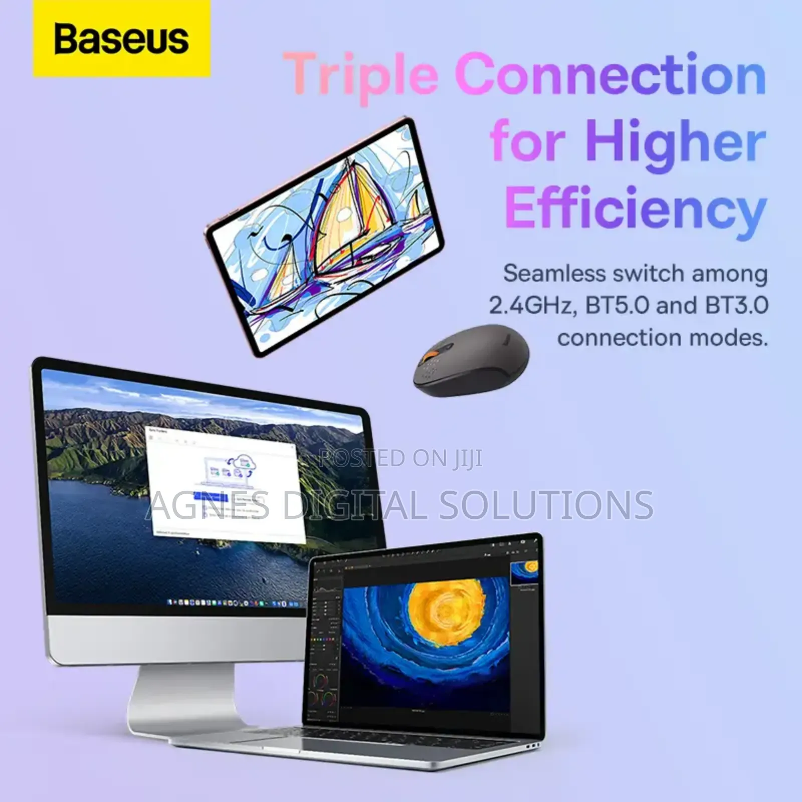 Baseus F01b Tri-mode Wireless Mouse