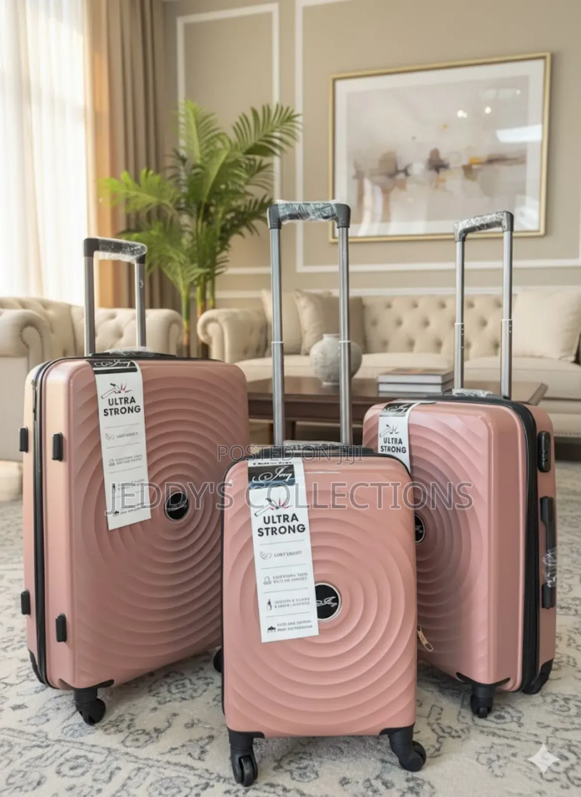 3pcs Ultra Strong Trolley Suitcases With a Smooth Wheels and a Carryon