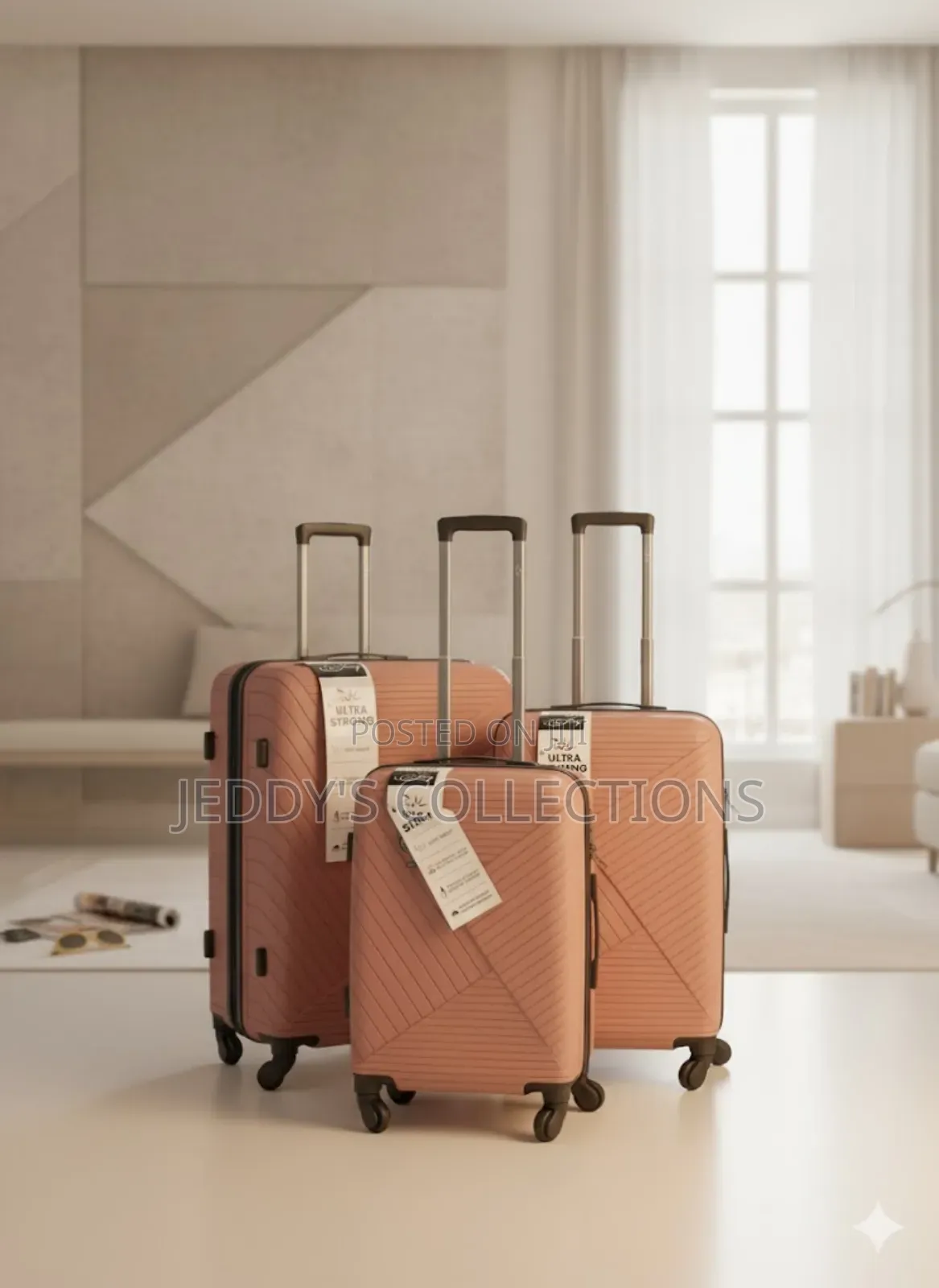 3pcs Ultra Strong Trolley Suitcases With a Smooth Wheels and a Carryon