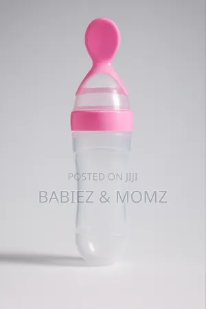 Silicone Baby Feeding Bottle With Spoon – For Effortless Feeding!
