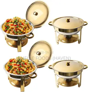 5-quart Stackable Stainless Steel Chafing Dish Buffet Warmer Set