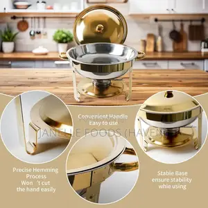 5-quart Stackable Stainless Steel Chafing Dish Buffet Warmer Set