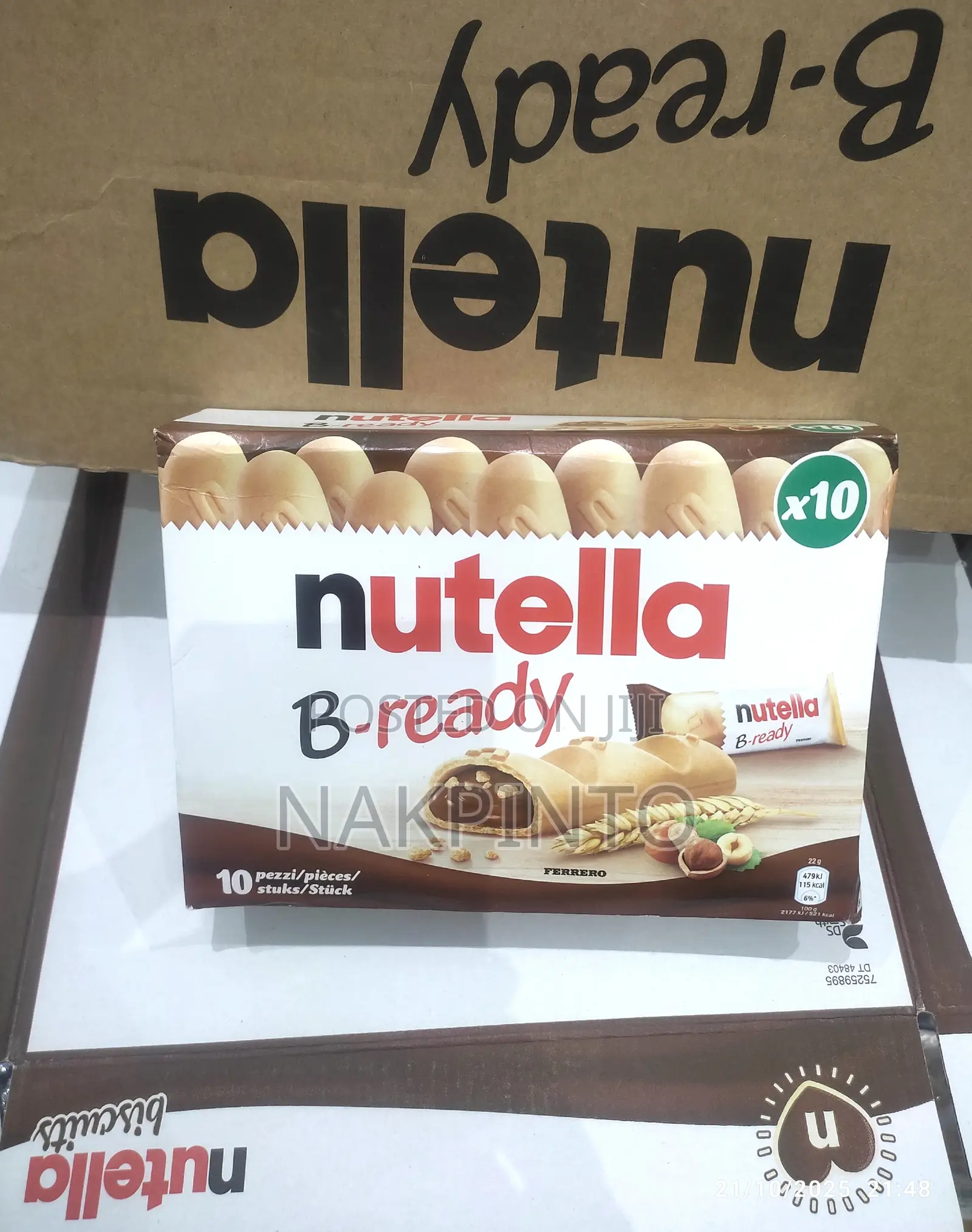 Nutella Biscut(304g 22x) Nutella B-Ready 10x Hazelnut Chocolate Spread