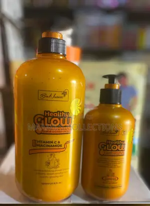 Healthy Glow Ultra Lightening Scrub Shower Cream and Body Lotion.