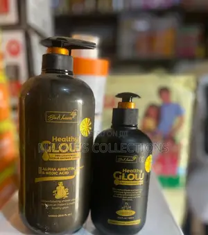 Healthy Glow Ultra Lightening Scrub Shower Cream and Body Lotion.