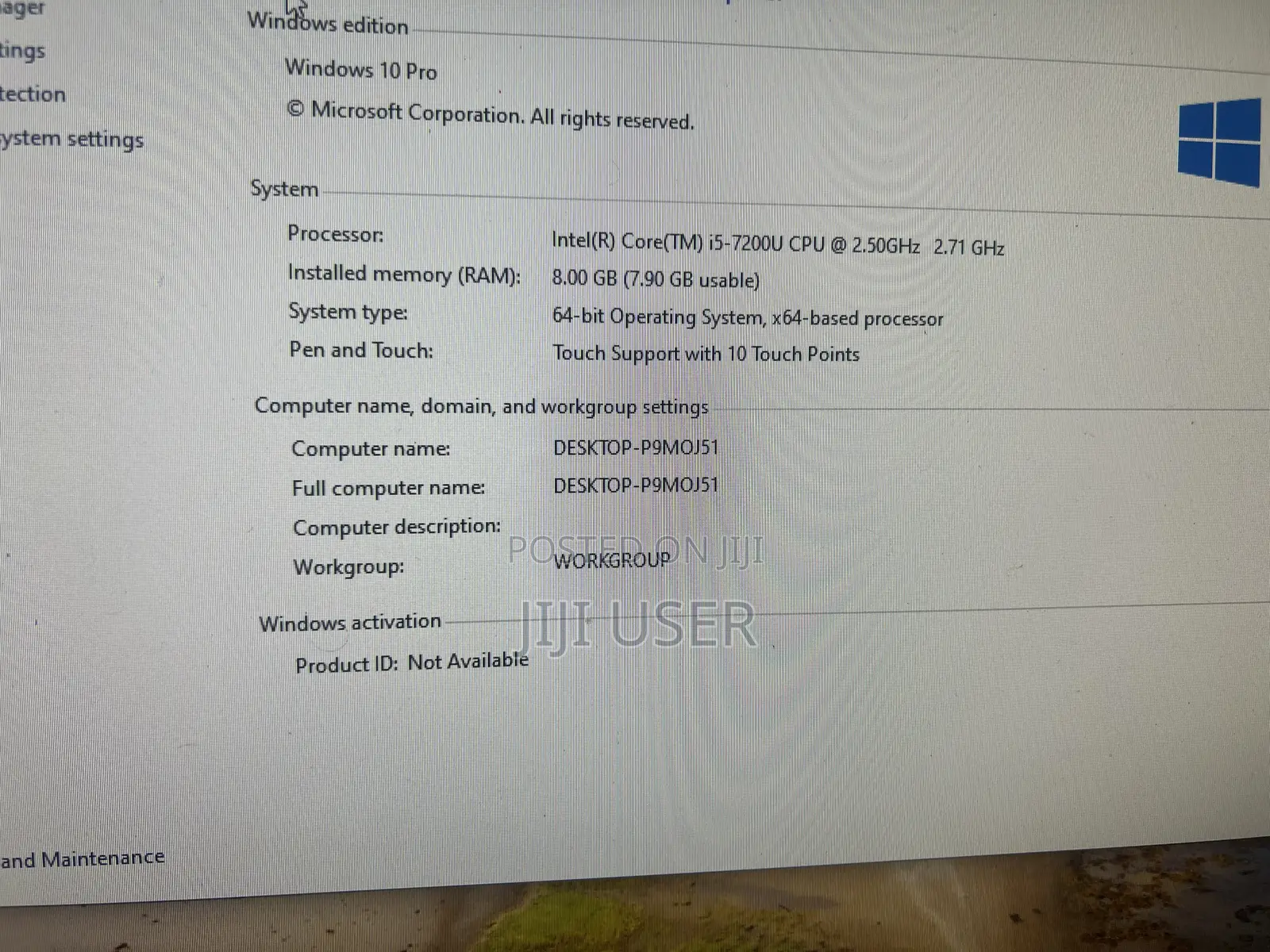 Desktop Computer Dell Inspiron 27 All-in-One 8GB Intel Core i5 HDD 1T