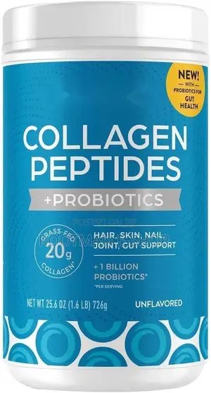 Collagen Peptides + Probiotics, Unflavored| 34 Servings | 19g Protein