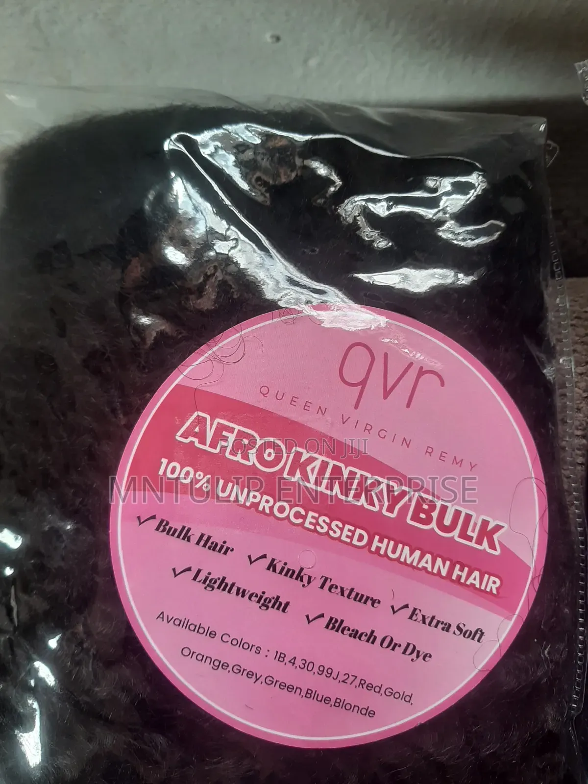 1pack, QVR Afro Bulk Kinky Human