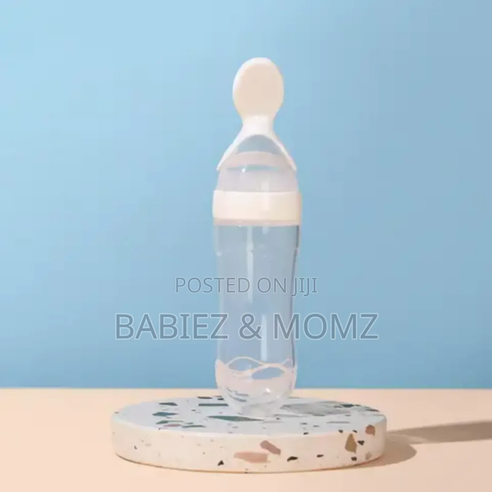 Silicone Baby Feeding Bottle With Spoon – Mess-free Feeding!