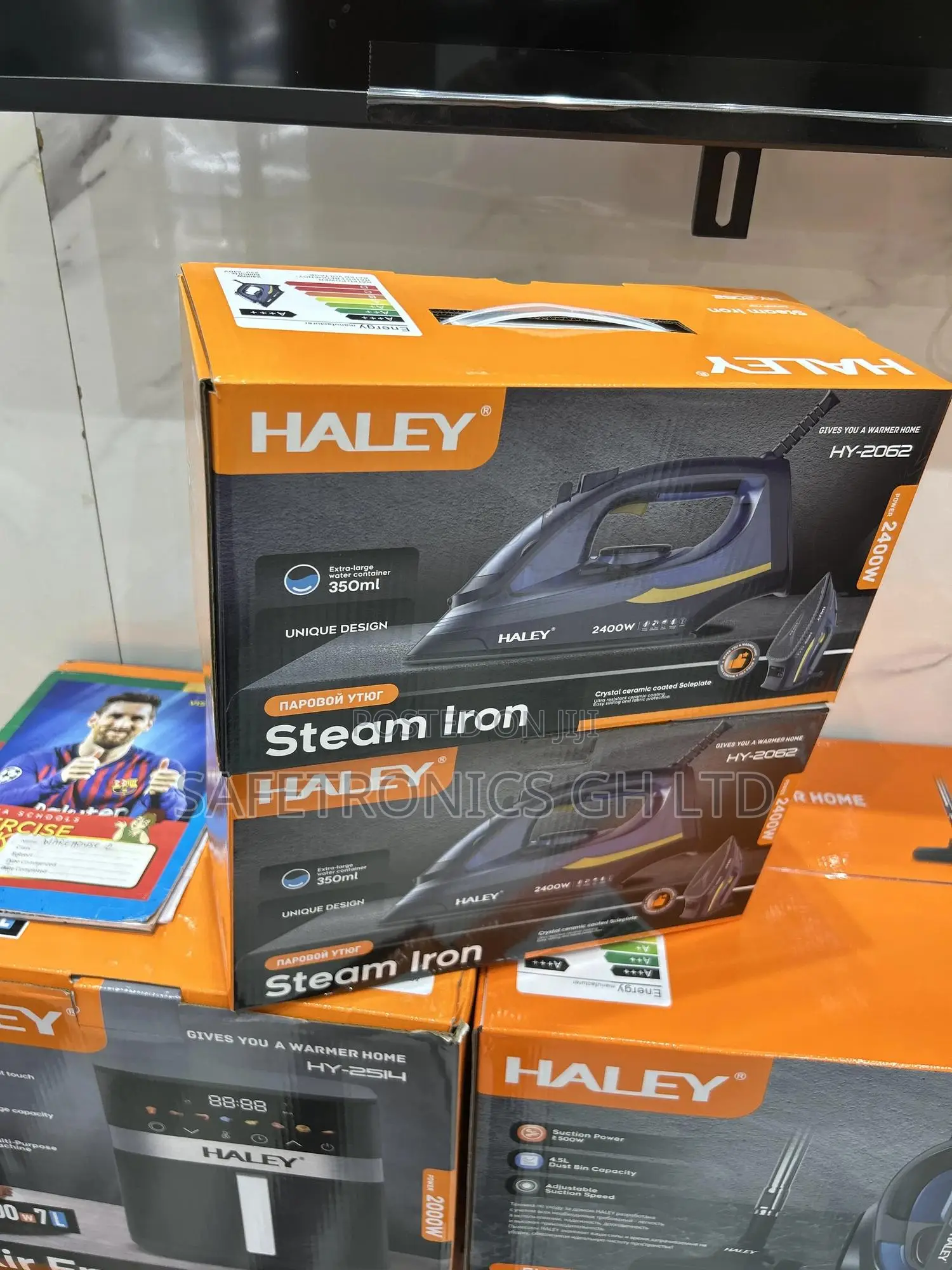 High Quality 2400 Watts Haley Hy-2062 Steam Iron Gold \