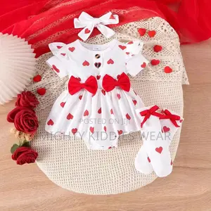 Baby Girls Bows Headband Rompers Outfit Ages 3m-9m