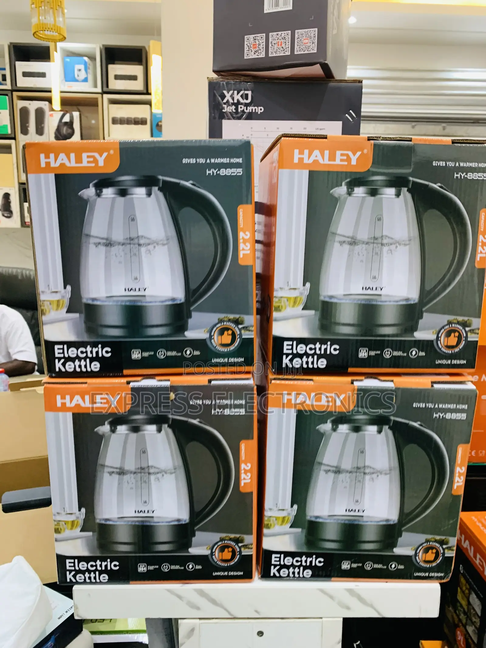Haley-Hy-8855 Halley Kettle Transperent 2.2ltr 1800watt