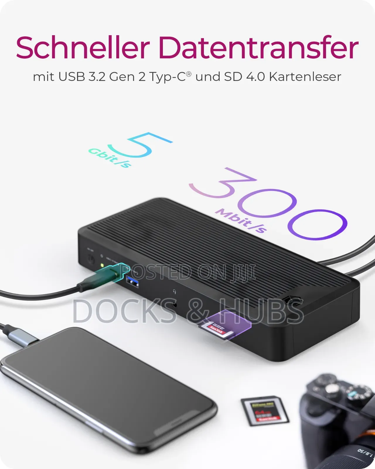 Icy Box Usb-C Docking Station (15-in-1) - 4 Monitors Display