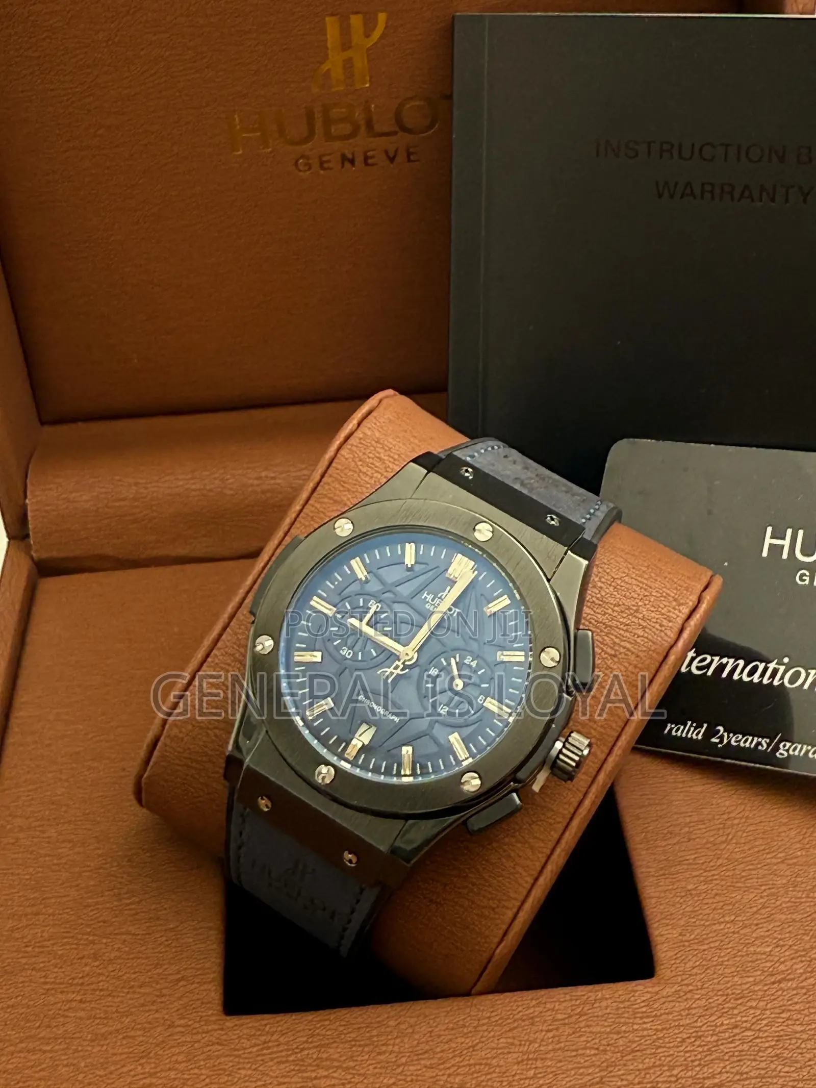 Hublot Watch With Solid Leather And Silicone Strap