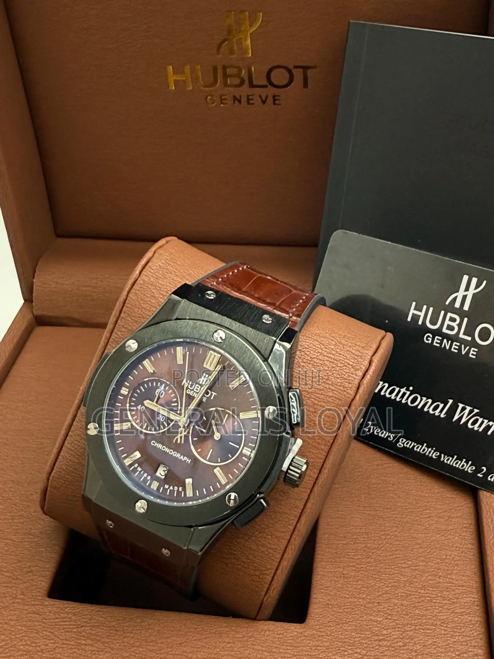 Hublot Watch With Solid Leather And Silicone Strap