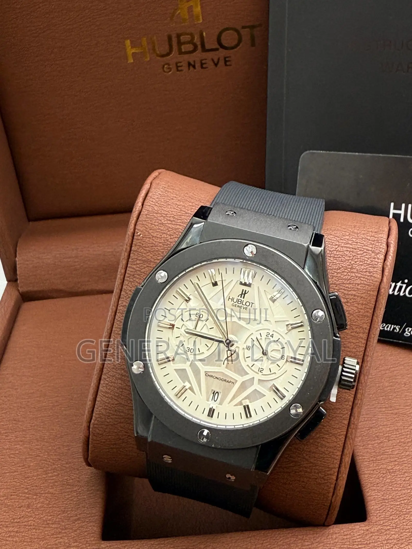 Hublot Watch With Solid Leather And Silicone Strap