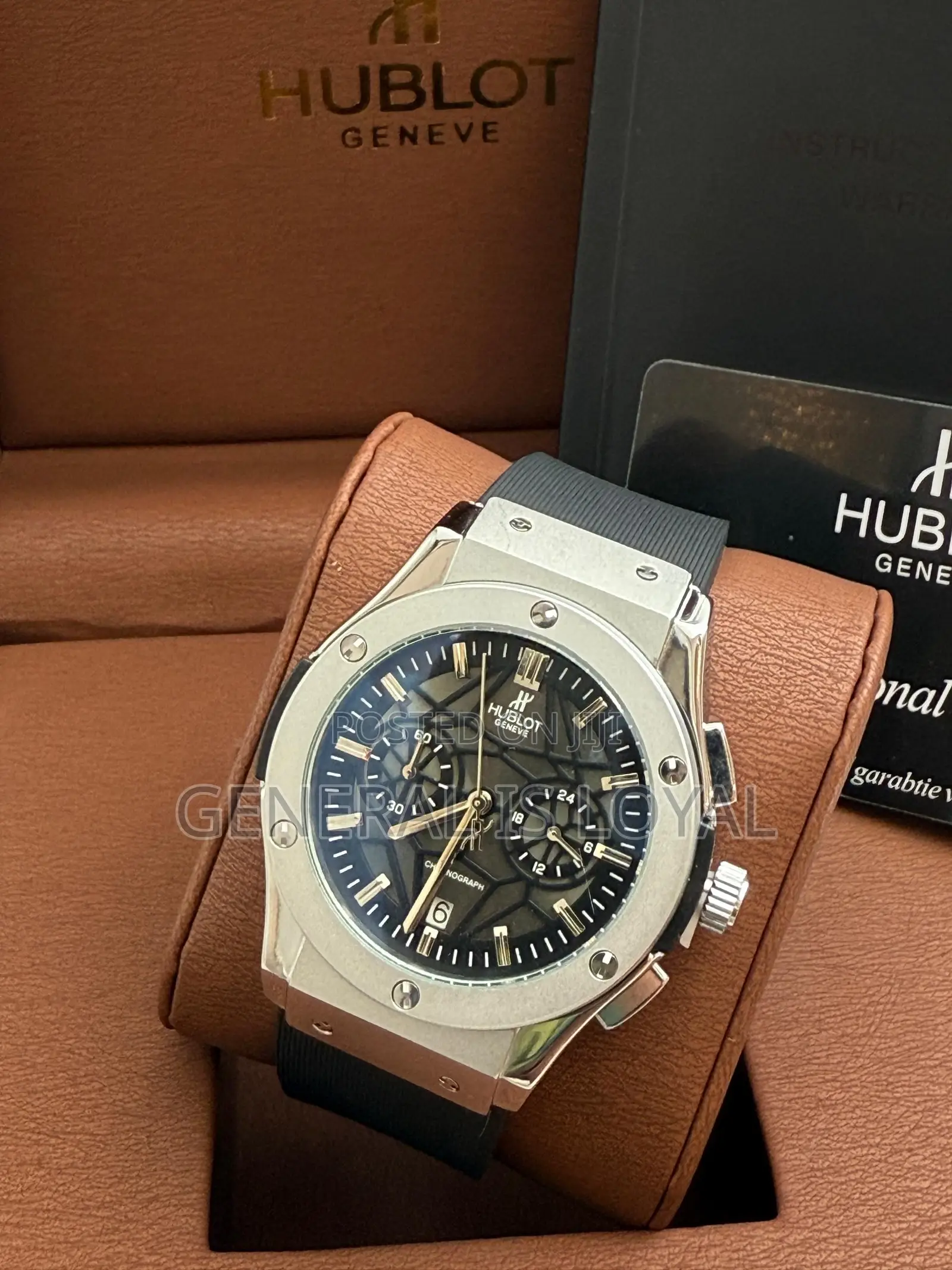 Hublot Watch With Solid Leather And Silicone Strap