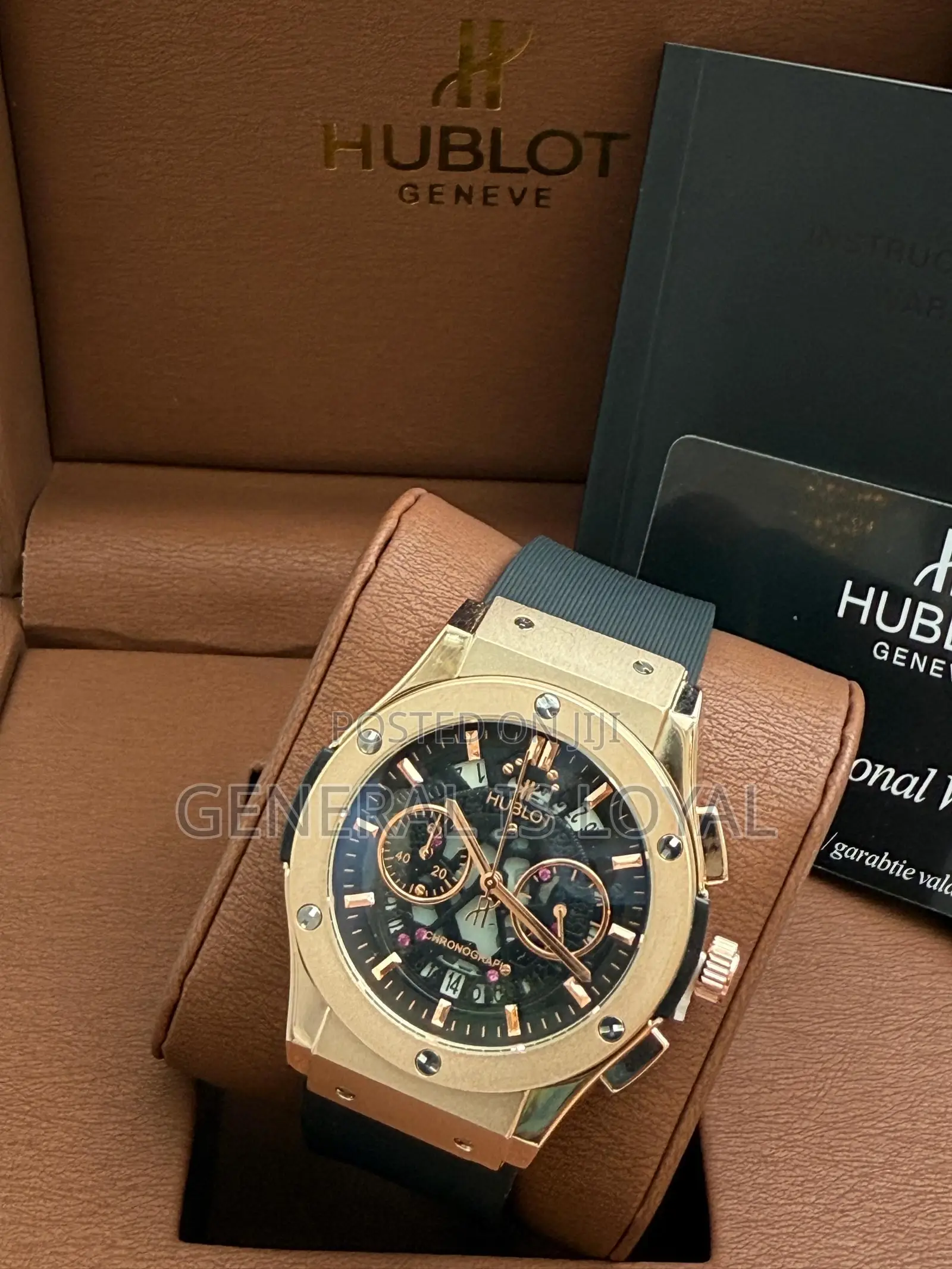 Hublot Watch With Solid Leather And Silicone Strap