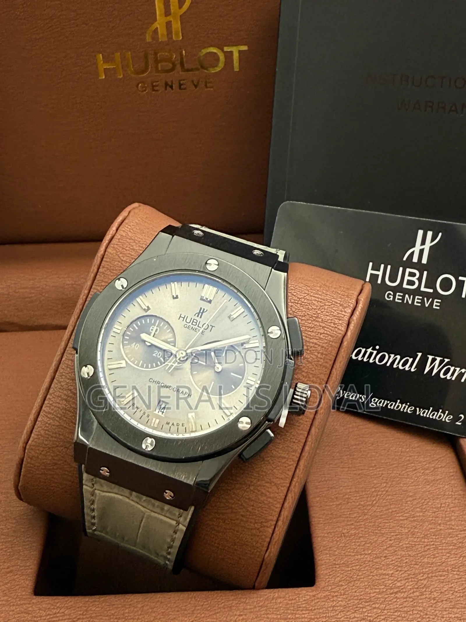 Hublot Watch With Solid Leather And Silicone Strap