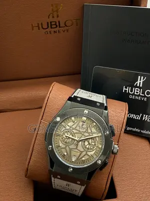 Hublot Watch With Solid Leather And Silicone Strap
