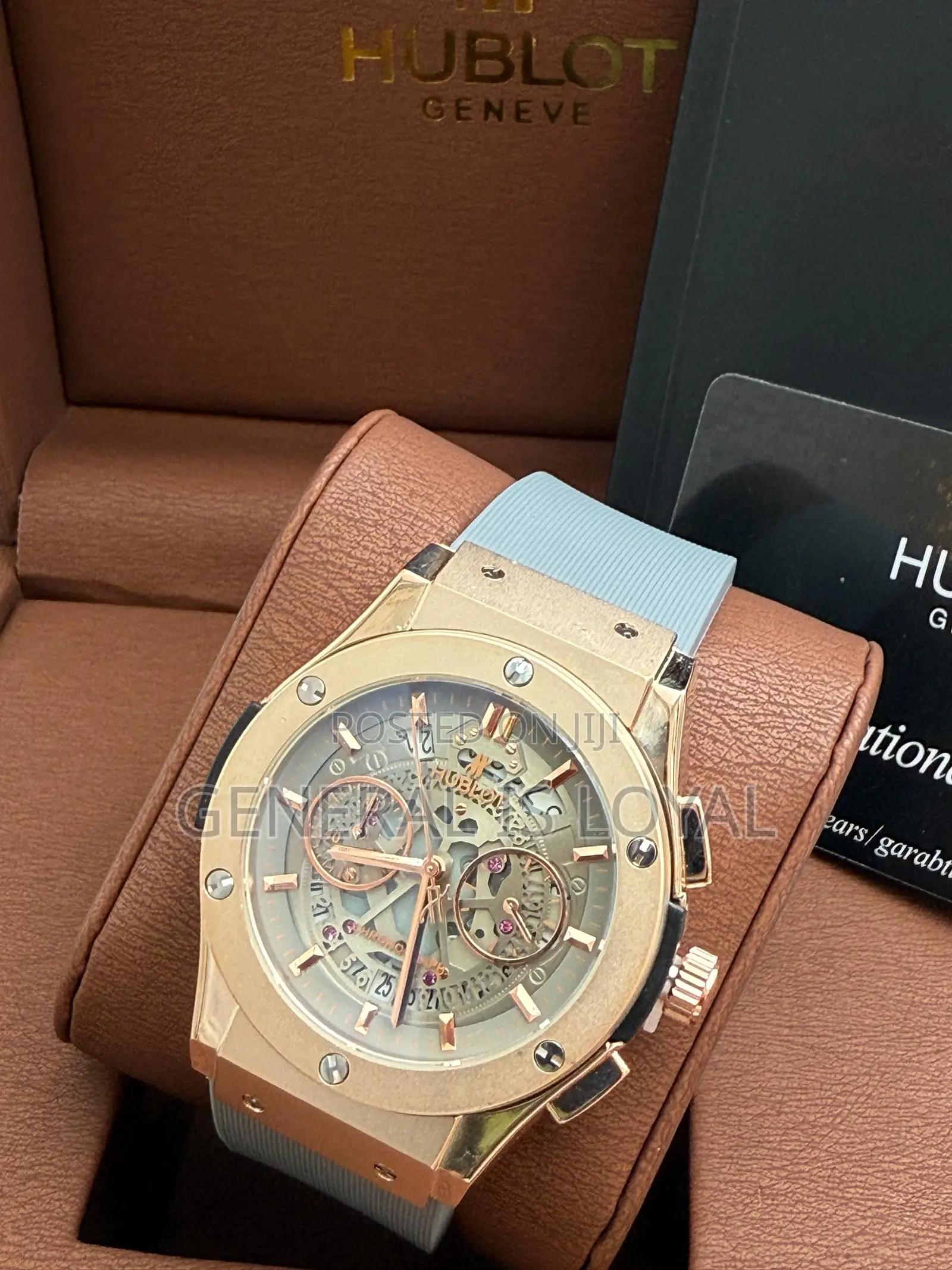 Hublot Watch With Solid Leather And Silicone Strap