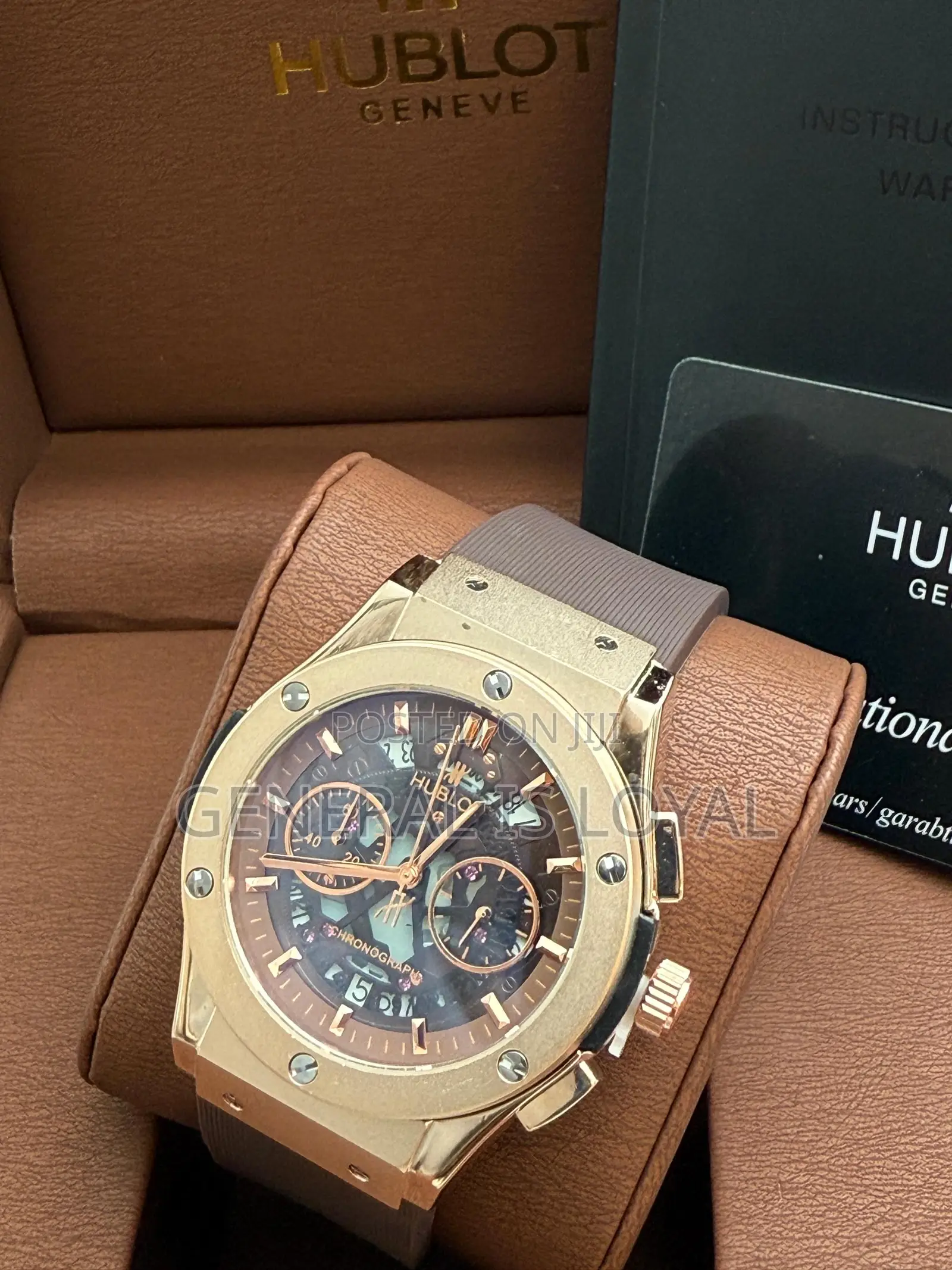 Hublot Watch With Solid Leather And Silicone Strap