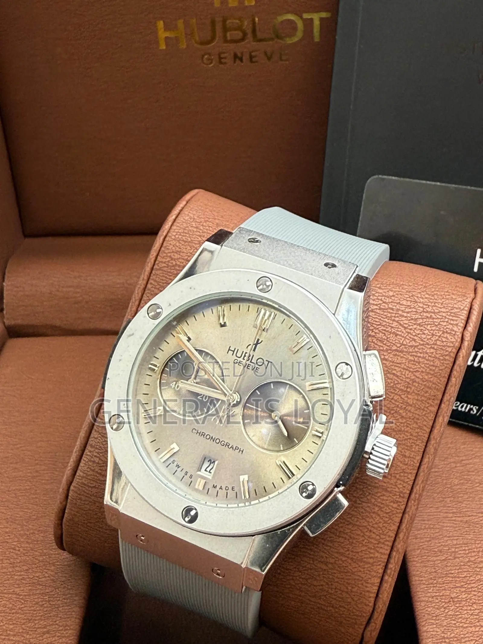 Hublot Watch With Solid Leather And Silicone Strap