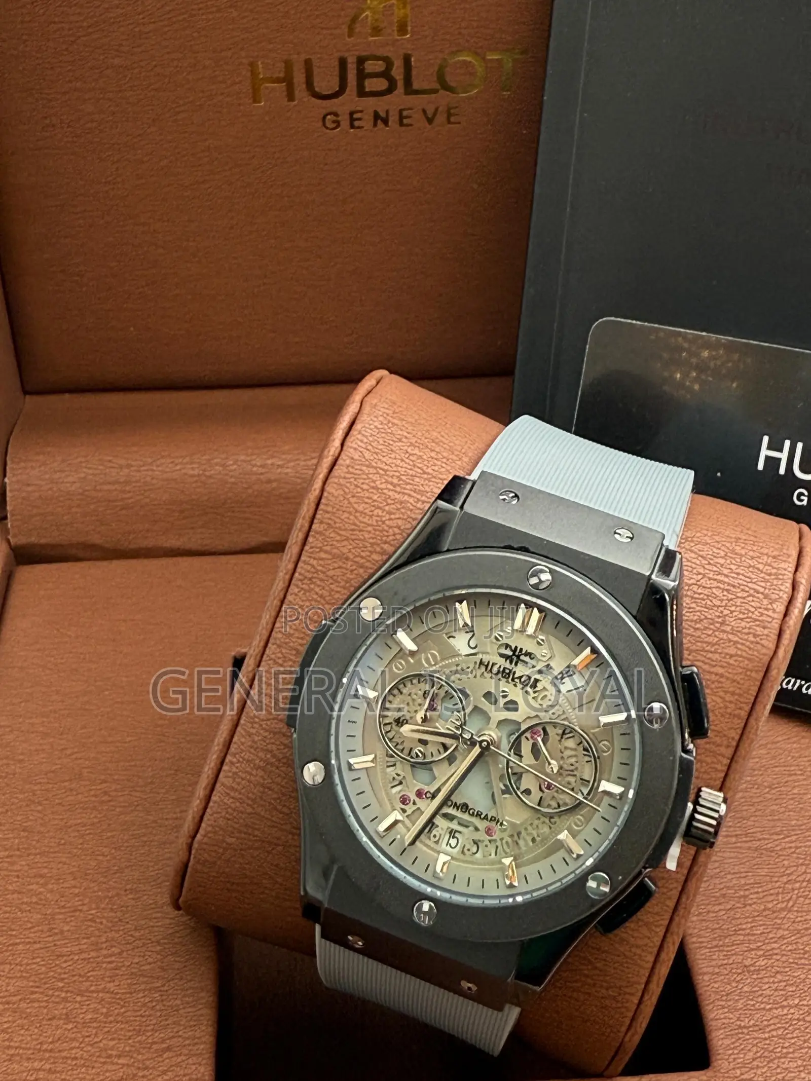 Hublot Watch With Solid Leather And Silicone Strap