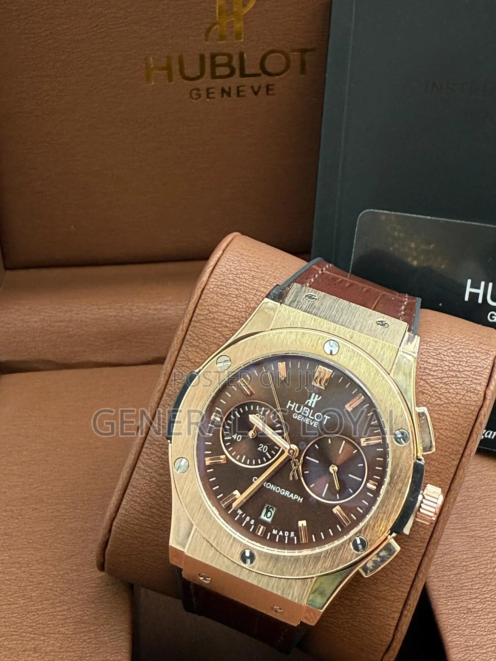 Hublot Watch With Solid Leather And Silicone Strap