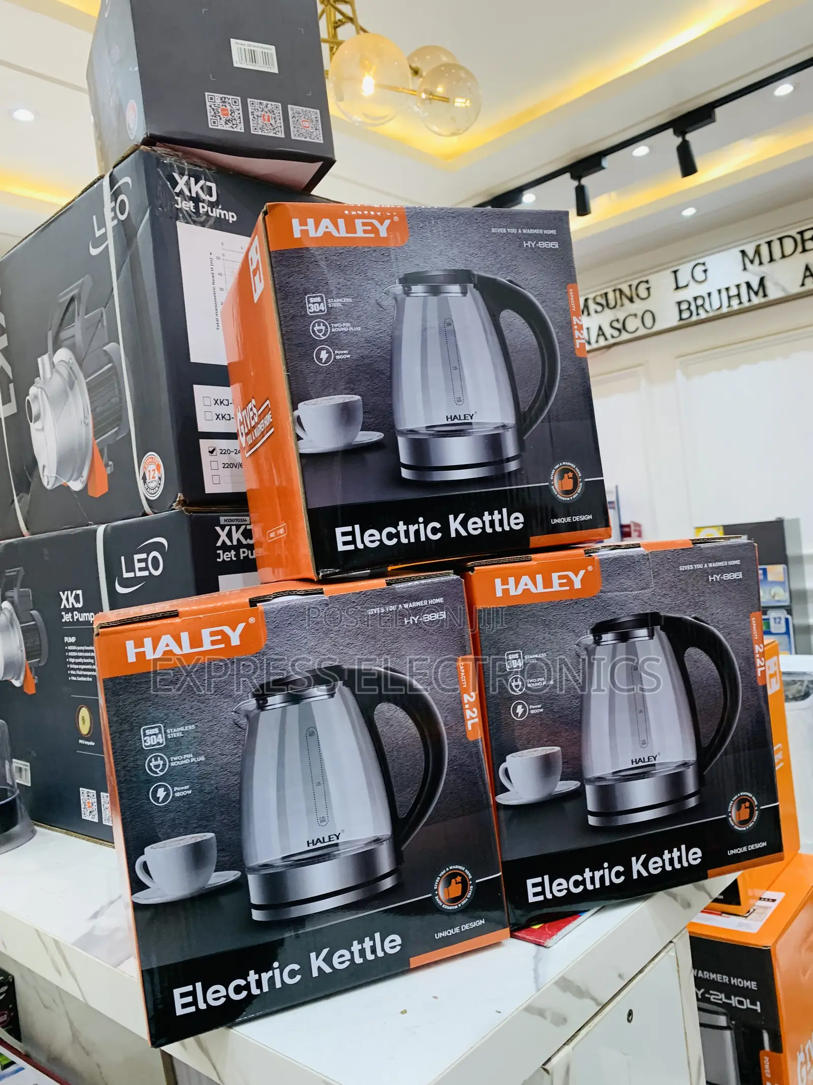 Haley-Hy-8861 Halley Kettle Transperent 2.2ltr 1800watt Led To