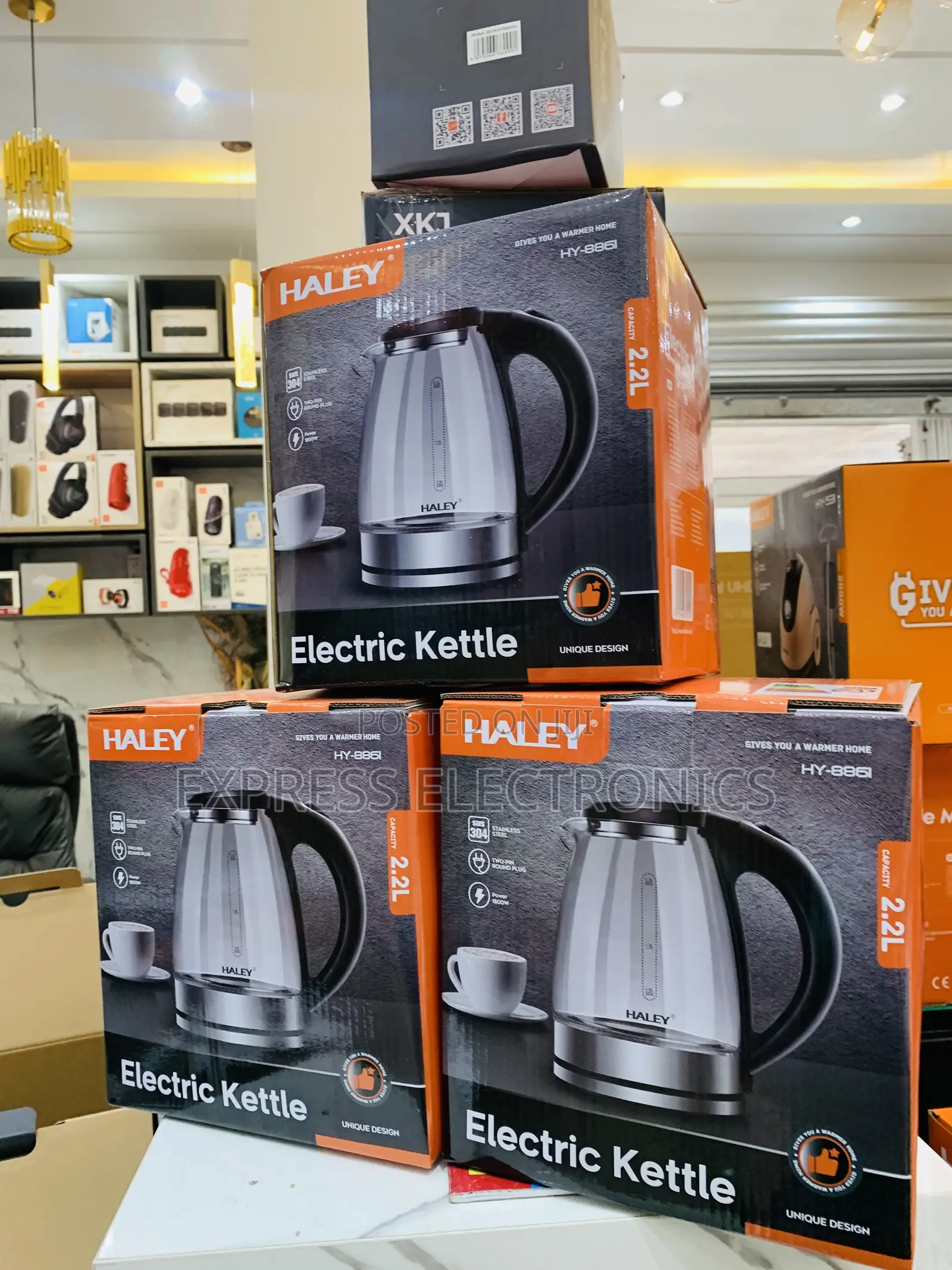 Amazing New Haley-Hy-8861 Halley Kettle Transperent 2.2ltr 1800watt